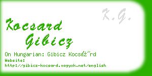 kocsard gibicz business card